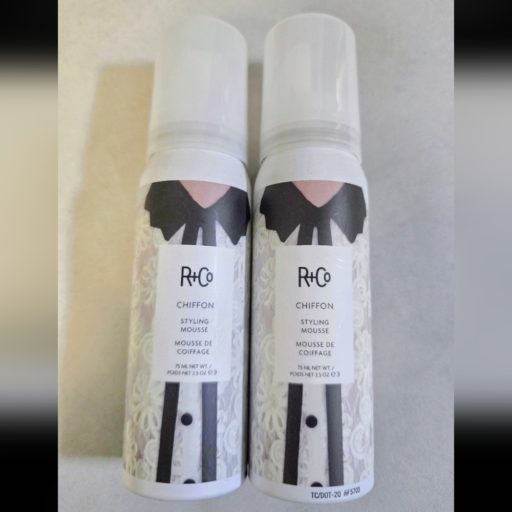 (2) R+CO Chiffon Styling Mousse 2.5 Oz. Travel Size NEW!